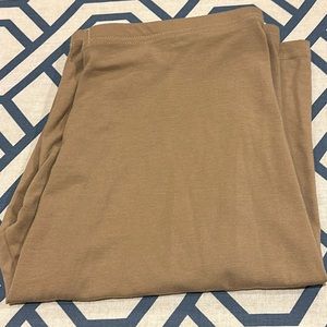 Khaki Basic Cotton Blend Bike Shorts